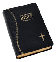 Black and gold Bible on a white background.
