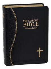 Black and gold Bible on a white background.