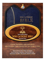 Blue and gold Bible on a white background.