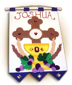 First Communion Banner Kit "Cross of Redemption" - Boy