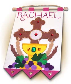 First Communion Banner Kit "Cross of Redemption" - Girl