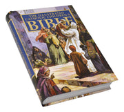 Book titled 'The Illustrated Catholic Children's Bible' on a white background