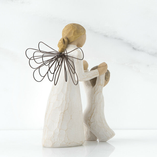 Willow Tree Guardian Angel Figurine 5" | Baptism, New Baby, & Memorial Gift