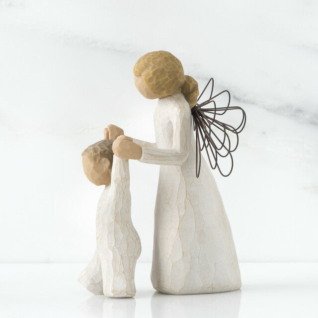 Willow Tree Guardian Angel Figurine 5" | Baptism, New Baby, & Memorial Gift