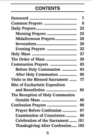 Catholic Book of Prayers on a white background