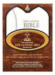 White and gold Bible on a white background.